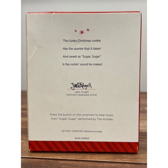 RARE HALLMARK ORNAMENT QG01553 SUGAR, SUGAR CHRISTMAS TREE COOKIE W SOUND - Picture 2 of 5